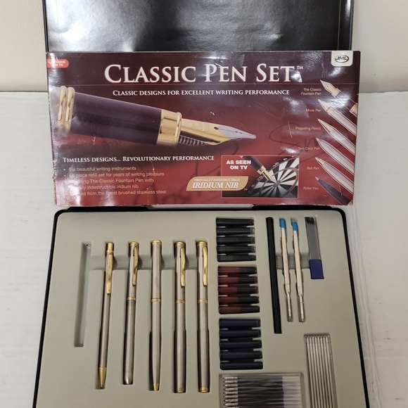 JML Classic Pen Set As Seen On TV 5 Pens 66 Piece  Storage Case New Open Box - Picture 4 of 5